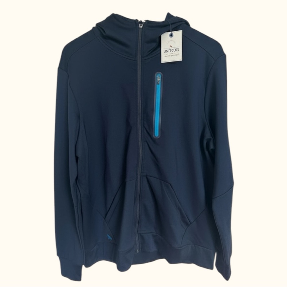 UNTUCKit Rivera Full-Zip Hoodie Jacket Navy Men’s Large NWT
